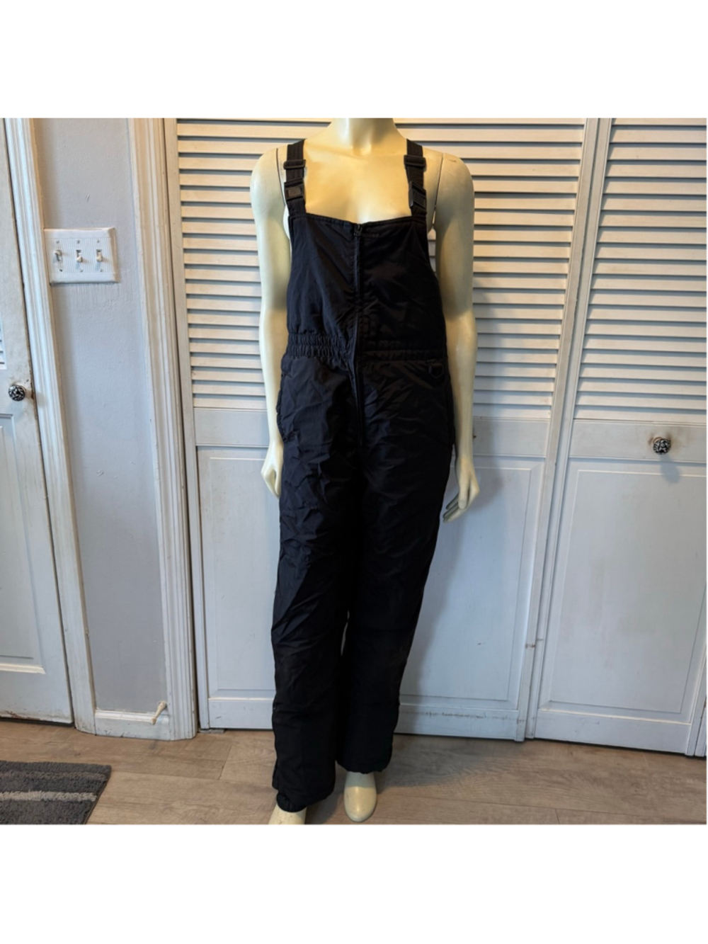 Faded Glory Youth XL 14/16 Black Insulated Snow Bib Ski Pants Winter Overalls